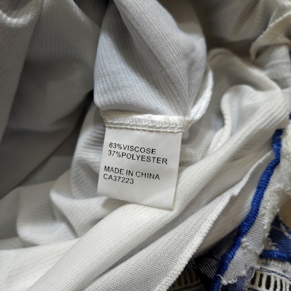 Creation | Blue Patterned Women's Midi Dress - Picture 10 of 10